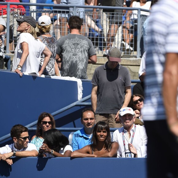 Shy'm assiste au match de Benoît Paire en huitième de finale de l'US Open, à l'USTA Billie Jean King National Tennis Center de Flushing dans le Queens à New York, le 6 septembre 2015