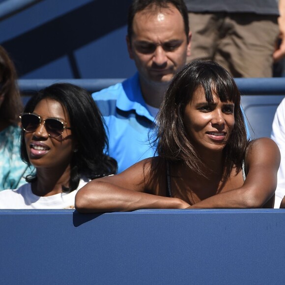 Shy'm assiste au match de Benoît Paire en huitième de finale de l'US Open, à l'USTA Billie Jean King National Tennis Center de Flushing dans le Queens à New York, le 6 septembre 2015