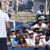 Shy'm assiste au match de Benoît Paire en huitième de finale de l'US Open, à l'USTA Billie Jean King National Tennis Center de Flushing dans le Queens à New York, le 6 septembre 2015