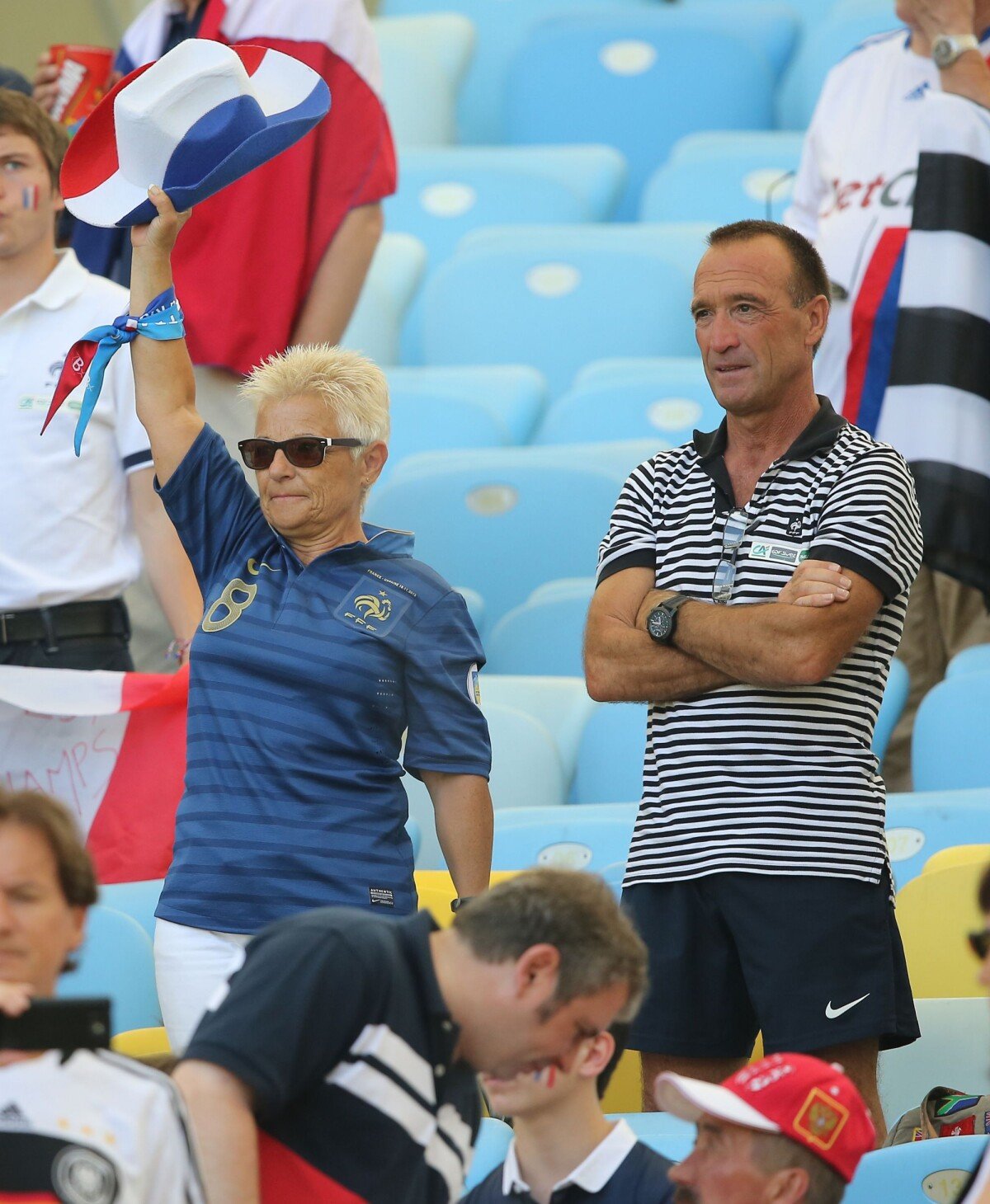 Photo : Brigitte et Carlos Valbuena (Parents de Mathieu Valbuena) à Rio de  Janeiro au Brésil le 4 juillet 2014. - Purepeople