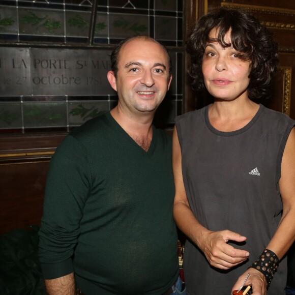 Exclusif - Jean-Louis Barcelona, Isabelle Mergault - Générale de la pièce "Nelson" au Théâtre de la porte Saint Martin - Paris le 12 septembre 2014