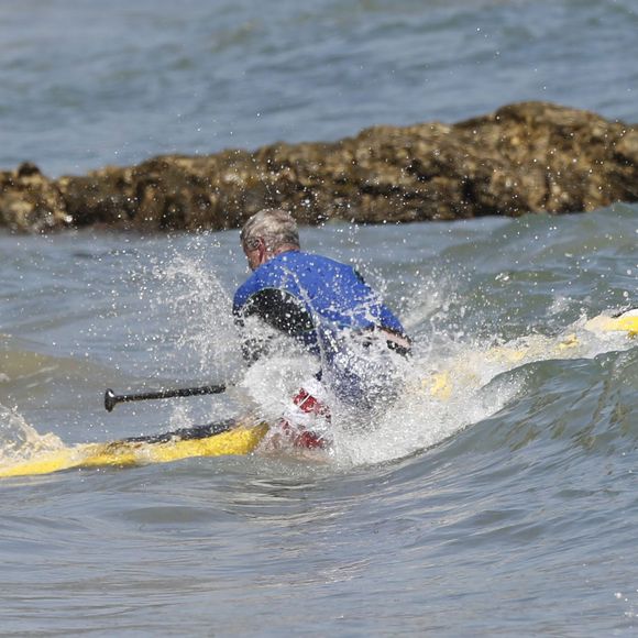 Eric Dane sur une plage à Los Angeles. Le 28 Août 2015