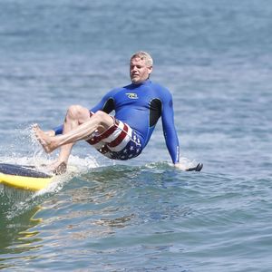 Eric Dane sur une plage à Los Angeles. Le 28 Août 2015