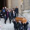 Sortie des obsèques de Sylvie Joly en l'église Saint-Sulpice à Paris. Le 9 septembre 2015.
