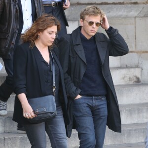Alex Lutz - Sorties des obsèques de Sylvie Joly en l'église Saint-Sulpice à Paris le 9 septembre 2015