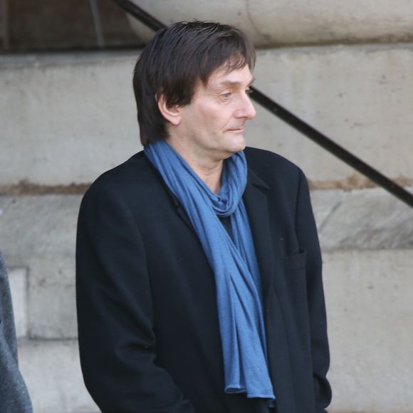 Pierre Palmade - Sorties des obsèques de Sylvie Joly en l'église Saint-Sulpice à Paris le 9 septembre 2015