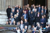 Obsèques de Sylvie Joly en l'église Saint-Sulpice à Paris. Le 9 septembre 2015.