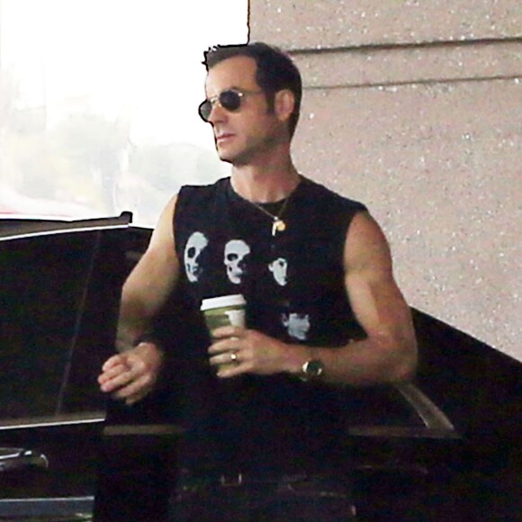 Exclusif - Justin Theroux sur le tournage de la série "The Leftlovers" saison 2 à Austin au Texas, le 27 août 2015.