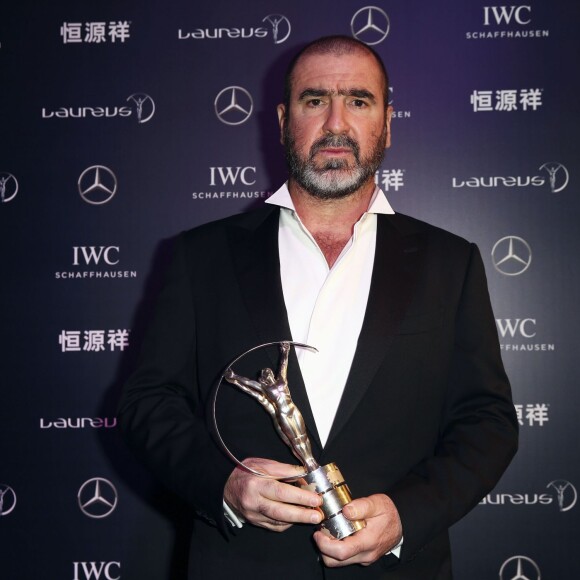 Eric Cantona lors de la cérémonie des Laureus World Sport Awards 2015 à Shangai le 15 avril 2015