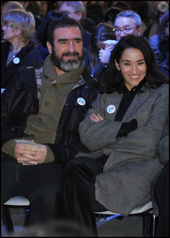 Rachida Brakni et Eric Cantona, à Pris le 1er février 2012