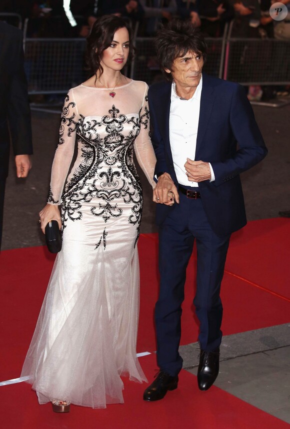 Ronnie Wood et sa femme Sally Humphreys - Soirée GQ Men of the Year Awards à Londres, le 8 septembre 2015.