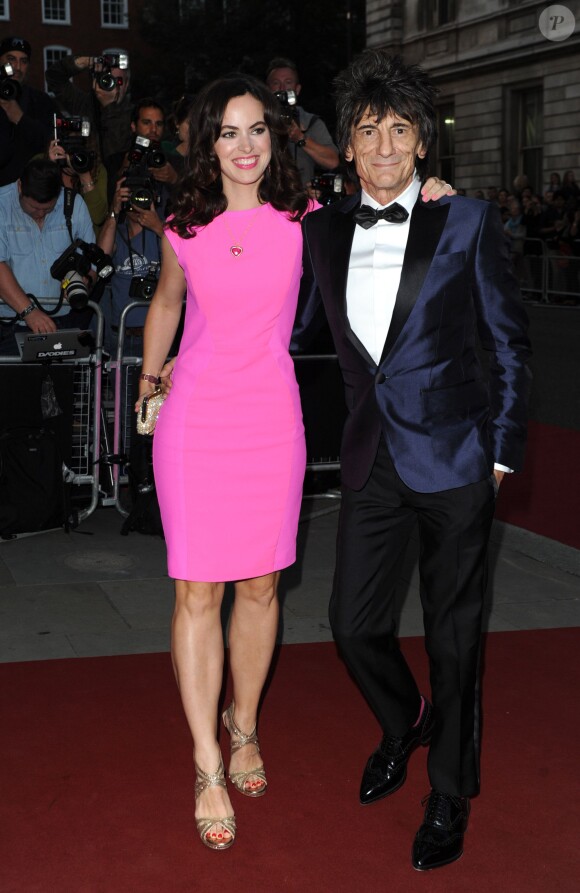 Ronnie Wood et sa femme Sally Humphreys - Soirée "GQ Men of the Year Awards 2014" à Londres, le 2 septembre 2014. 2 September 2014.