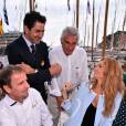 Christian Plumail (le chef du Yacht Club Monaco), André (Aram) Ohanian, Bernard d'Alessandri, le directeur du Yacht Club de Monaco et Adriana Karembeu ont participé au Concours des Chefs dans le cadre de la 12e Monaco Classic Week le 10 septembre 2015.