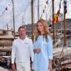 Adriana Karembeu et Paolo Sari (le chef étoilé Bio du Monte Carlo Beach Hotel) membres du jury pour le concours des chefs dans le cadre de la 12e Monaco Classic Week le 10 septembre 2015.