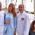 Christian Plumail (le chef du Yacht Club de Monaco), Adriana Karembeu Ohanian et Christian Garcia (le chef du Palais Princier de Monaco) ont fait partie du jury au Concours des Chefs dans le cadre de la 12e Monaco Classic Week le 10 septembre 2015.