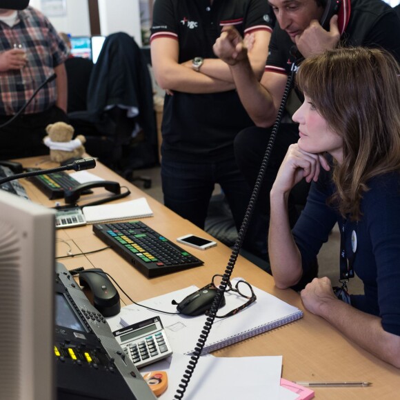 Carla Bruni-Sarkozy - 11e édition du "BGC Charity Day" à Paris le 11 septembre 2015 en mémoire aux 658 collaborateurs du groupe BGC Partners (leader mondial du courtage interbancaire) disparus dans les attentats du World Trade Center, le 11 septembre 2001.