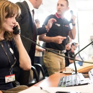 Carla Bruni-Sarkozy - 11e édition du "BGC Charity Day" à Paris le 11 septembre 2015 en mémoire aux 658 collaborateurs du groupe BGC Partners (leader mondial du courtage interbancaire) disparus dans les attentats du World Trade Center, le 11 septembre 2001.