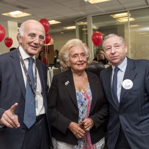 Professeur Saillant, Bernadette Chirac et Jean Todt - 11e édition du "BGC Charity Day" à Paris le 11 septembre 2015 en mémoire aux 658 collaborateurs du groupe BGC Partners (leader mondial du courtage interbancaire) disparus dans les attentats du World Trade Center, le 11 septembre 2001.