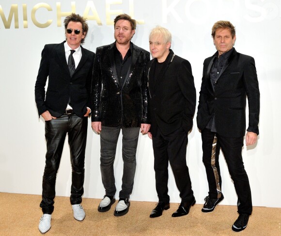 Les membres du groupe Duran Duran assistent à la soirée de lancement de la collection de parfums Michael Kors Gold au Boom Boom Boom, à l'hôtel The Standard. New York, le 13 septembre 2015.