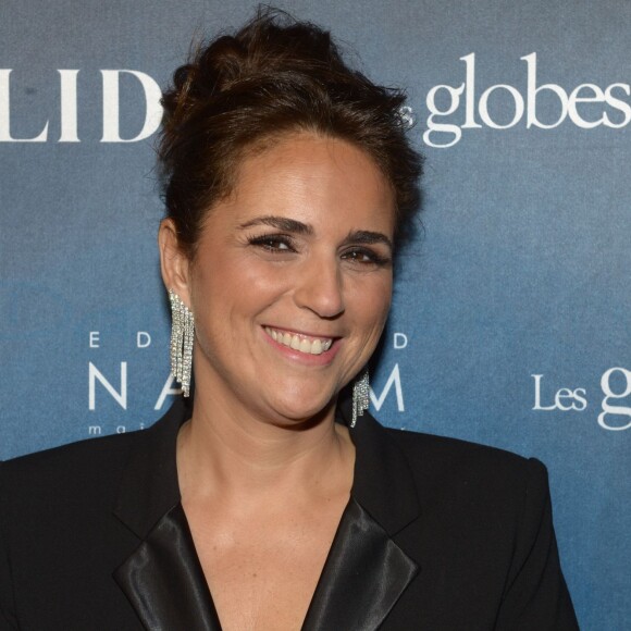 Valérie Bénaïm - Arrivées Intérieur - 9e cérémonie des Globes de Cristal au Lido à Paris, le 10 mars 2014.
