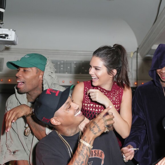 King Trell, Kendall Jenner, Tyga et Justine Skye assistent à la soirée "Generation Bombshell' du magazine Galore à l'Up&Down. New York, le 14 septembre 2015.