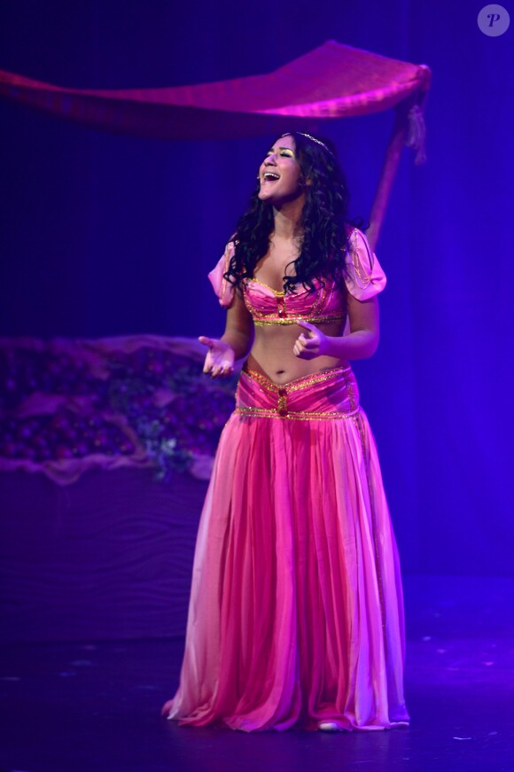 Kaïna Blada - Showcase du spectacle musical "Aladin Faites un Voeu !" (à partir du 17 octobre) au Théâtre Comédia, à Paris le 16 septembre 2015.