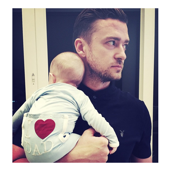 Justin Timberlake et son fils Silas sur Instagram.