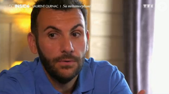 Laurent Ournac s'exprime pour la première fois à la télévision sur sa perte de poids phénoménale. Emission 50 min inside, sur TF1. 29 août 2015.
