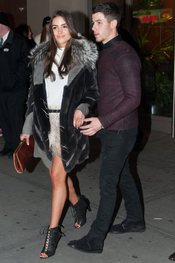 Nick Jonas et sa compagne Olivia Culpo - People aux "z100s Jingle Ball" à New York. Le 12 décembre 2014