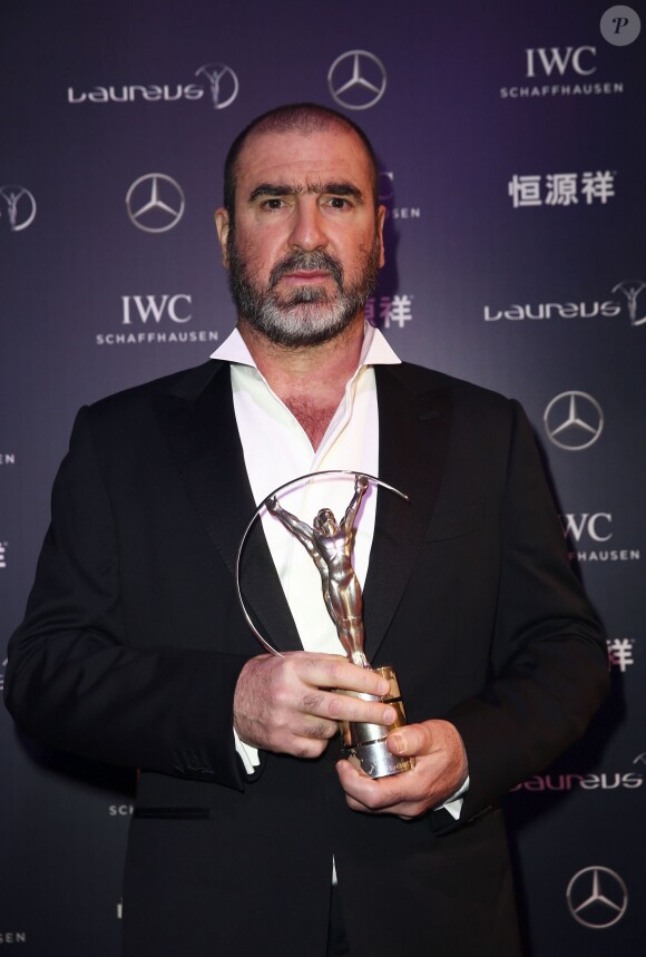 Eric Cantona - Cérémonie des Laureus World Sport Awards 2015 à Shangai le 15 avril 2015