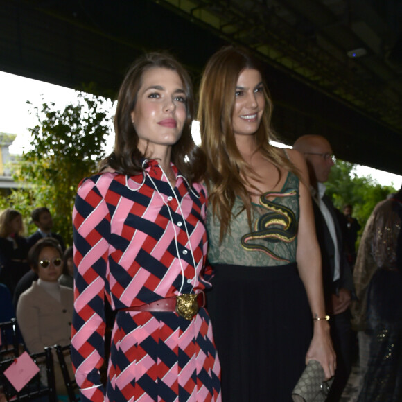 Charlotte Casiraghi et Bianca Brandolini d'Adda - People au défilé Gucci pendant la fashion week de Milan le 23 septembre 2015.