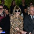 Hamish Bowles et Anna Wintour - People au défilé Gucci pendant la fashion week de Milan le 23 septembre 2015.