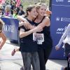 Exclusif - Ivanka Trump lors du semi-marathon de New York, supportée par ses deux enfants et son mari Jared Kushner. Le 19 avril 2015