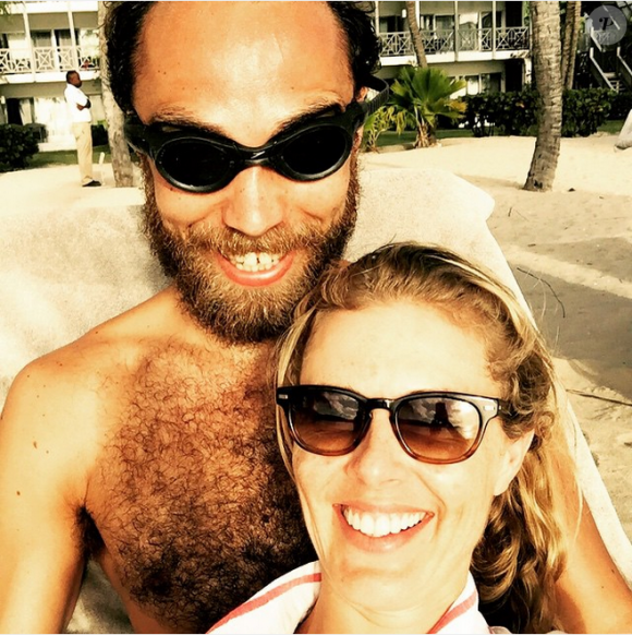 James Middleton et Donna Air, en couple depuis 2013, auraient rompu à la rentrée 2015... Photo Instagram Donna Air, Saint-Valentin 2015.