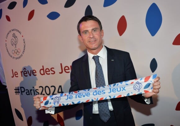 Manuel Valls - Rassemblement pour le lancement de la campagne "Je rêve des Jeux" pour la candidature de "Paris 2024" pour les Jeux Olympiques à Paris le 25 septembre 2015.