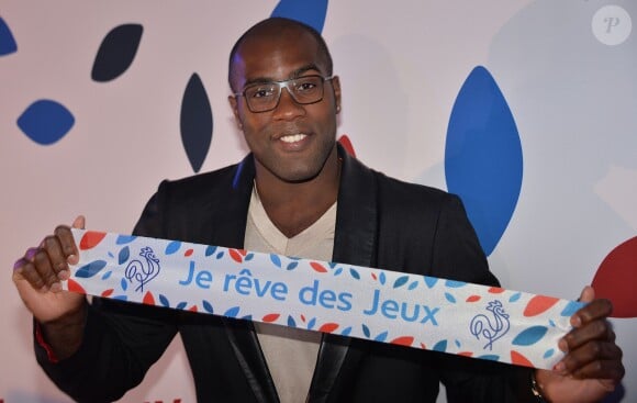 Teddy Riner - Rassemblement pour le lancement de la campagne "Je rêve des Jeux" pour la candidature de "Paris 2024" pour les Jeux Olympiques à Paris le 25 septembre 2015.