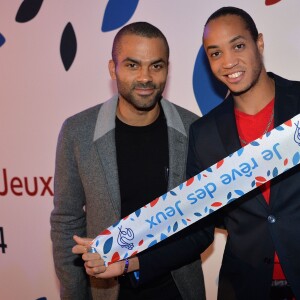 Tony Parker et Pascal Martinot Lagarde - Rassemblement pour le lancement de la campagne "Je rêve des Jeux" pour la candidature de "Paris 2024" pour les Jeux Olympiques à Paris le 25 septembre 2015.