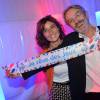 Nathalie Iannetta et Frédéric Thiriez (Président de la ligue de football professionnel) - Rassemblement pour le lancement de la campagne "Je rêve des Jeux" pour la candidature de "Paris 2024" pour les Jeux Olympiques à Paris le 25 septembre 2015.