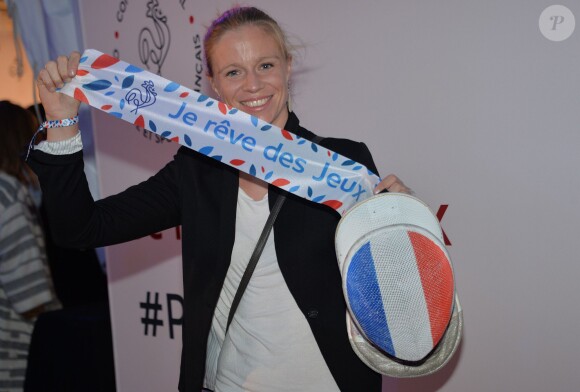 Astrid Guyart - Rassemblement pour le lancement de la campagne "Je rêve des Jeux" pour la candidature de "Paris 2024" pour les Jeux Olympiques à Paris le 25 septembre 2015.