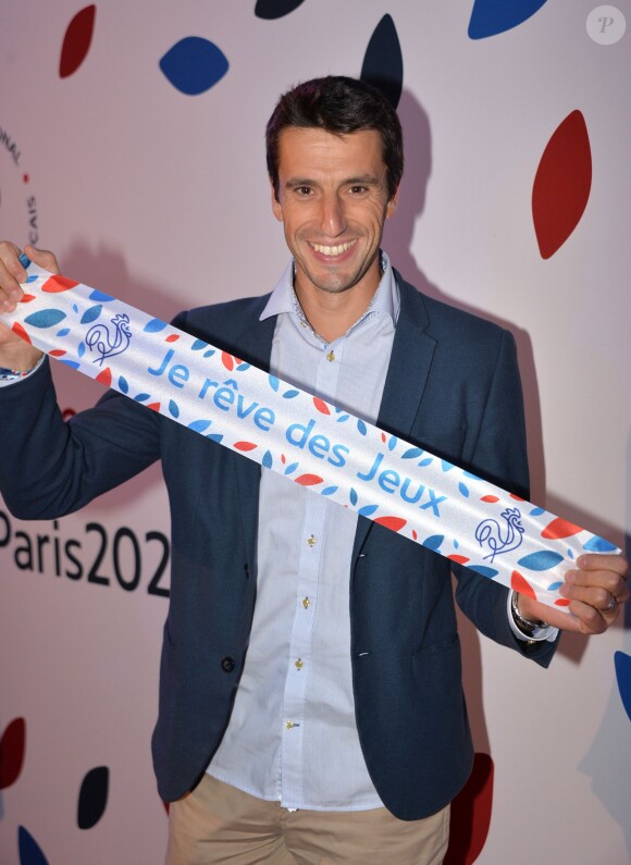 Tony Estanguet - Rassemblement pour le lancement de la campagne "Je rêve des Jeux" pour la candidature de "Paris 2024" pour les Jeux Olympiques à Paris le 25 septembre 2015.