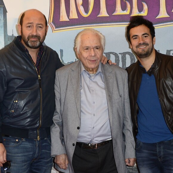 Michel Galabru, Kad Merad et Alex Goude - Avant-première du film "Hôtel Transylvanie 2" à Paris, le 27 septembre 2015.