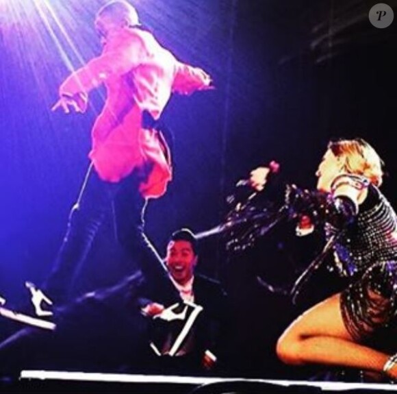 Madonna et Rocco sur scène. Septembre 2015