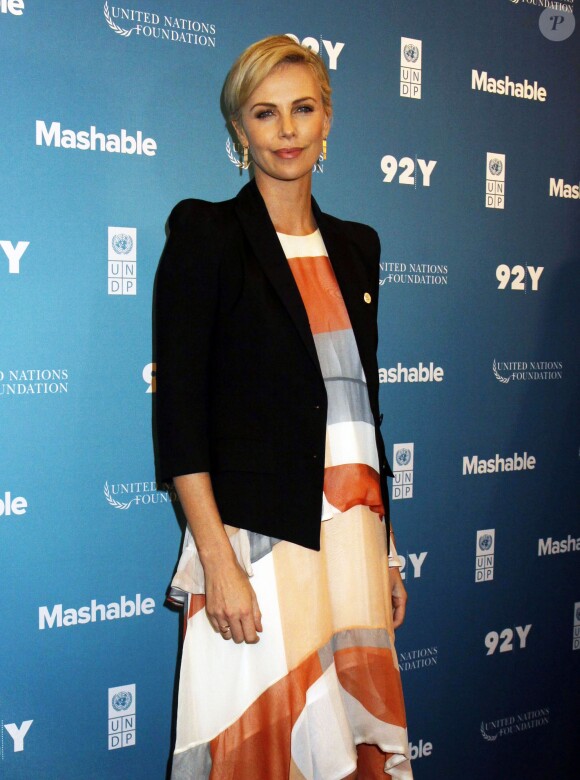Charlize Theron à la soirée 2015 Social Good Summit à New York, le 28 septembre 2015.