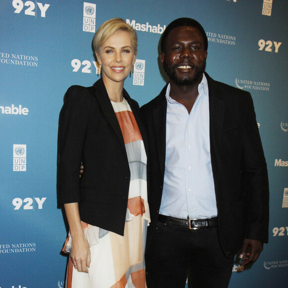 Charlize Theron, Kweku Mandela à la soirée 2015 Social Good Summit à New York, le 28 septembre 2015