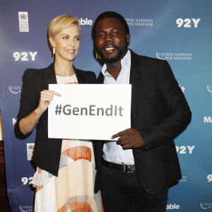 Charlize Theron, Kweku Mandela à la soirée 2015 Social Good Summit à New York, le 28 septembre 2015