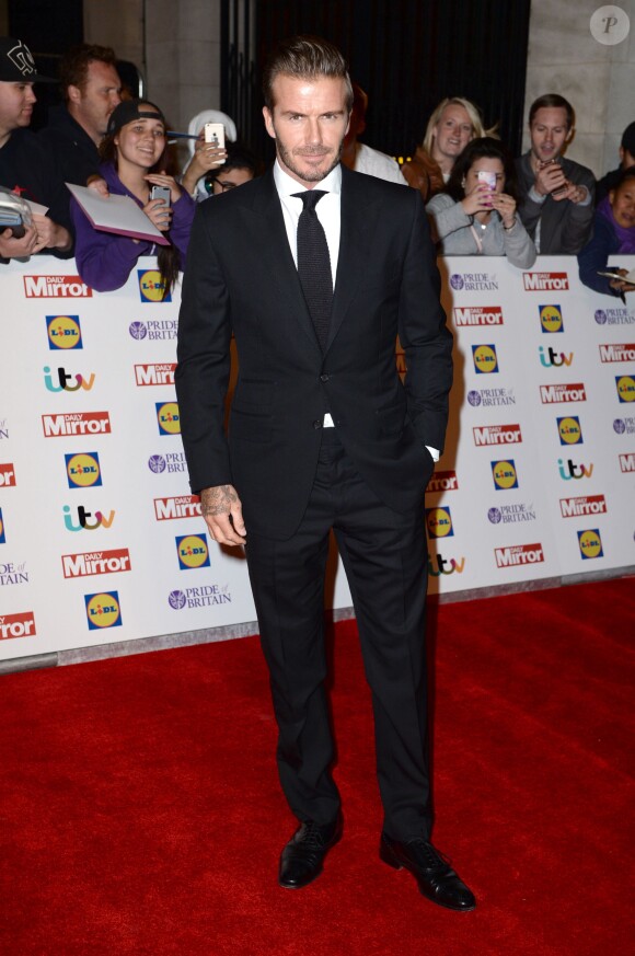 David Beckham assiste aux Pride of Britain Awards 2015 à Londres. Le 28 septembre 2015.