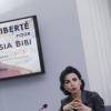 Rachida Dati, députée européenne, organise une conférence en soutien à Asia Bibi (femme chrétienne condamnée à mort au Pakistan), à la Représentation de la Commission européenne en France, Paris le 4 mai 2015