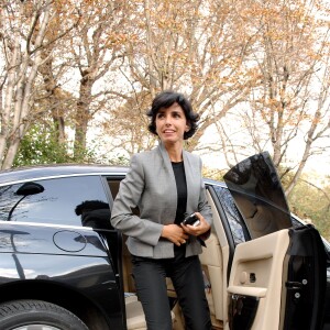 Rachida Dati lors de son arrivée à l'enregistrement de l'émission 'Vivement Dimanche' au Studio Gabriel à Paris, le 3 octobre 2007