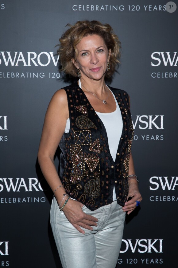 Corinne Touzet assiste aux 120 ans de la maison Swarovski aux Salons France-Amériques. Paris, le 30 septembre 2015.