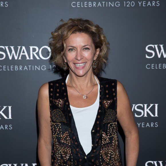 Corinne Touzet assiste aux 120 ans de la maison Swarovski aux Salons France-Amériques. Paris, le 30 septembre 2015.